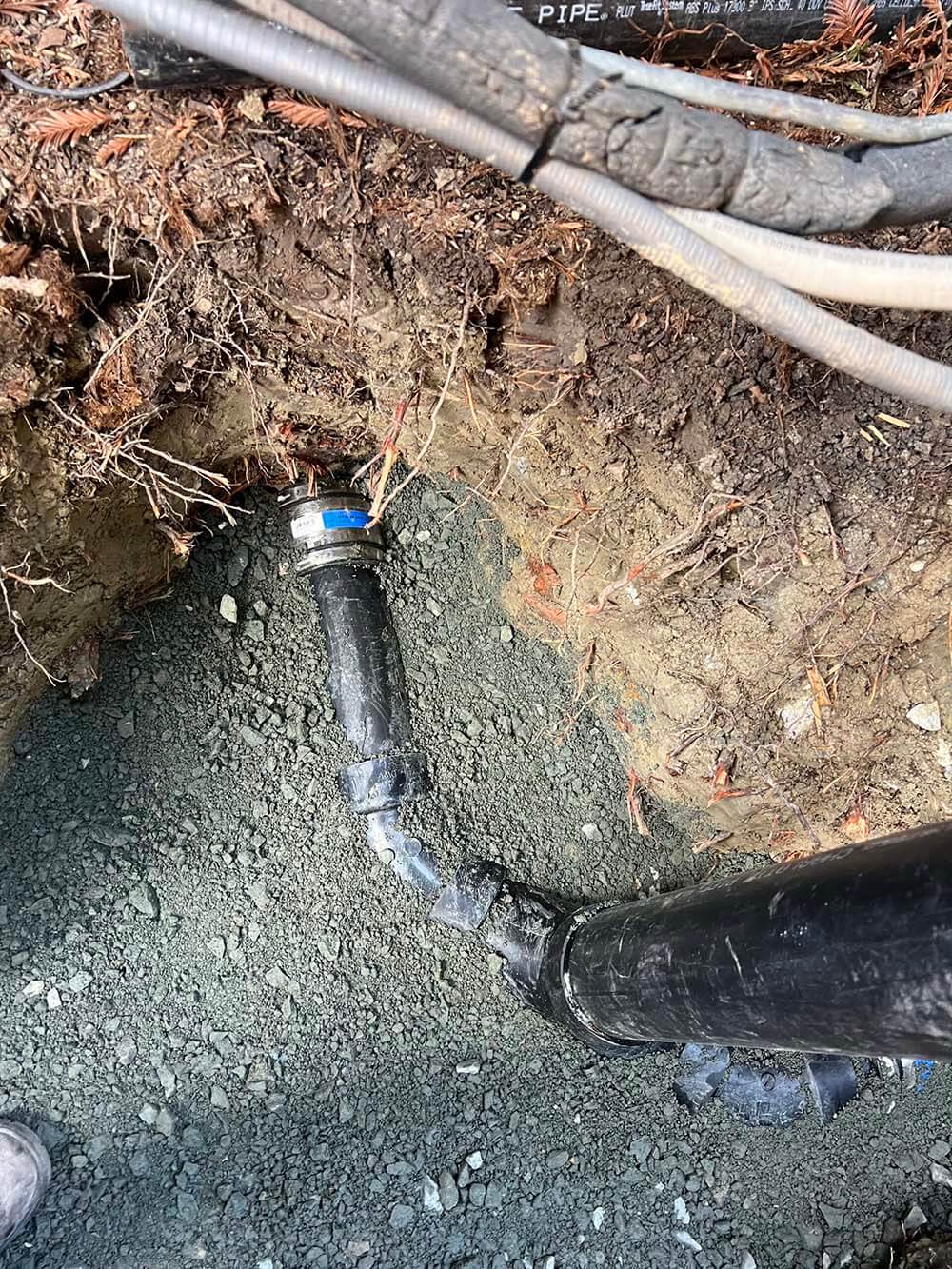 Underground sewer pipe repair