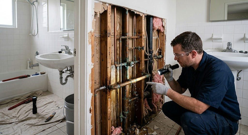 Why Bathroom Plumbing Problems Often Start Behind the Walls